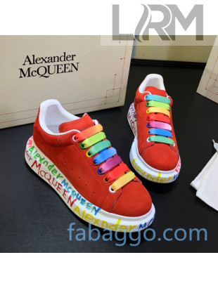 Alexander McQueen Velvet Graffiti Sneakers 01 2020 (For Women and Men)