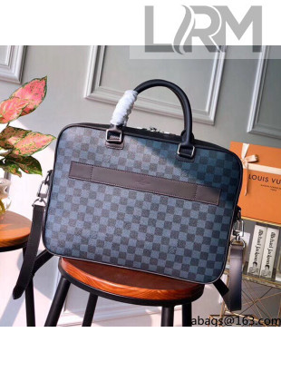 Louis Vuitton Porte-Documents Business Bag in Damier Canvas N41347 Black 2021
