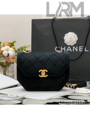 Chanel Velvet Mini Flap Bag AS2597 Black/Gold 2021