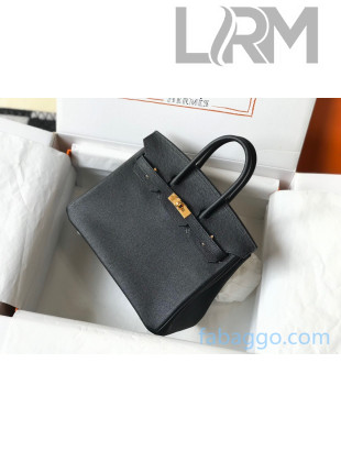 Hermes Birkin Bag 25cm in Epsom Calfskin Black/Gold (Half Handmade) 2021