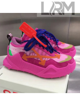 Off-White C/O ODSY-1000  Mesh and Calfskin Sneakers Pink 2019 (For Women and Men)