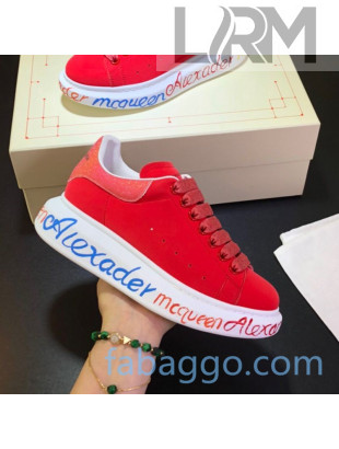 Alexander McQueen Velvet Graffiti Sneakers 07 2020 (For Women and Men)
