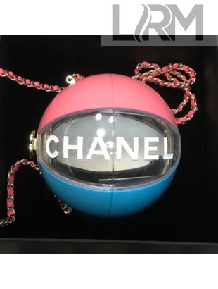 Chanel Beach Ball Minaudiere Soulder Bag AS0662 Pink/White/Turquoise 2019