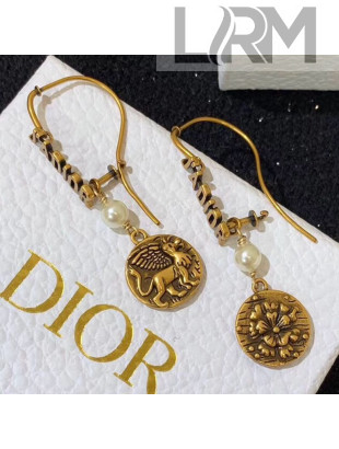 Dior J'Adior Wild Charm Tarot Earrings Vintage Gold 2019
