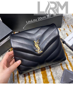 Saint Laurent LOULOU TOY Bag IN MATELASSÉ "Y" Leather 467072 Black/Gold 2020(Top Quality)