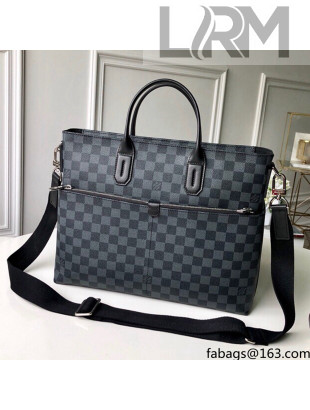 Louis Vuitton Briefcase Bag in Damier Canvas N41564 Black 2021