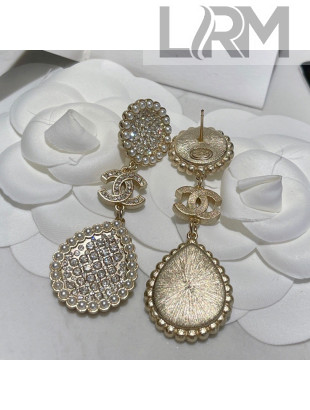 Chanel Pearl Crystal Earrings 2021 110854