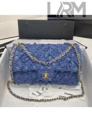 Chanel Tweed Medium Flap Bag A69900 Blue 2020