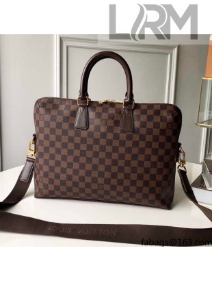Louis Vuitton Briefcase in Damier Canvas N42242 Brown 2021
