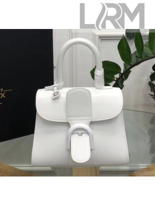 Delvaux Brillant Mini Top Handle Bag in Box Calf Leather White 2020