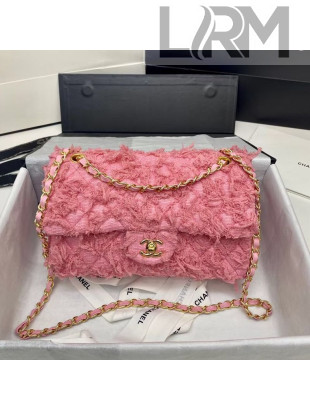 Chanel Tweed Medium Flap Bag A69900 Coral Pink 2020