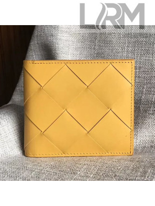Bottega Veneta Maxi-Woven Fold Wallet Yellow 2019