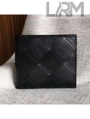 Bottega Veneta Maxi-Woven Fold Wallet Black 2019
