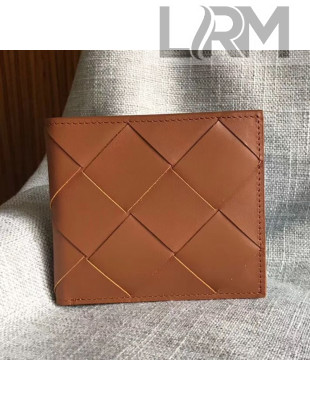Bottega Veneta Maxi-Woven Fold Wallet Brown 2019