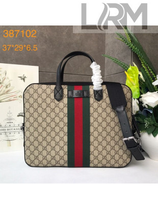 Gucci GG Canvas Briefcase ‎387102 Beige 2021