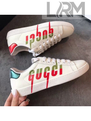Gucci Ace Sneaker with Two-Tone Side Logo ‎White 2019(For Women and Men)