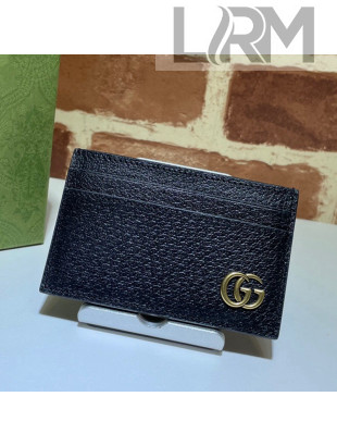 Gucci GG Marmont Card Case Wallet 657588 Black/Gold 2021