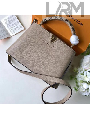 Louis Vuitton Taurillon Leather Capucines BB Bag M52384 Galet Gray 2019