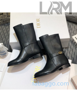 Dior Empreinte Short Boots in Black Soft Calfskin 2020
