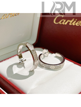 Cartier Love Earrings with Crystals CE32204 Silver 2022