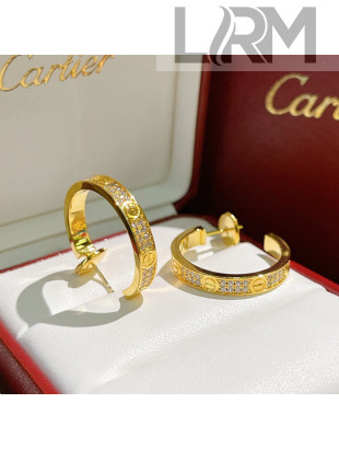 Cartier Love Earrings with Crystals CE32205 Gold 2022