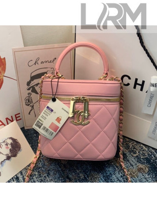 Chanel Quilted Lambskin Vanity Case AS1626 Pink 2020