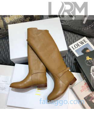 Dior Empreinte Hight Boots in Tan Brown Soft Calfskin 2020