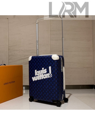 Louis Vuitton Horizon 55 Luggage Travel Bag in Blue Vintage Monogram Canvas M45880 2021