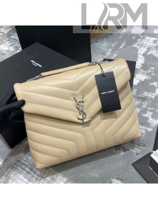 Saint Laurent Loulou Large Bag in "Y" Leather 459749 Apricot