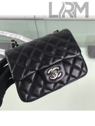 Chanel Quilted Lambskin Mini Flap Bag A35200 Black/Silver 2020