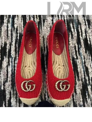 Gucci Crochet Espadrille Red 2018