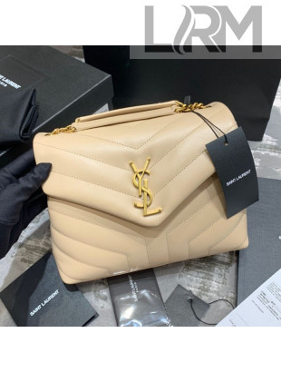 Saint Laurent Loulou Small Bag in "Y" Matelasse Leather 494699 Apricot/Gold