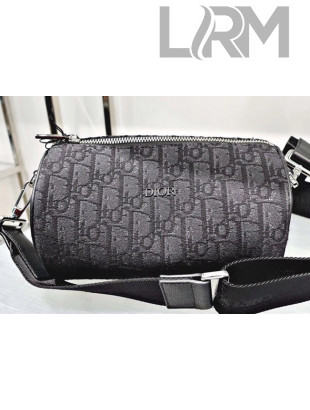 Dior Men's Roller Messenger Bag in Black Dior Oblique Jacquard 2019
