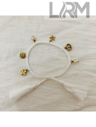 Dior Beach Charm Bracelet in Woven Cotton 2021 08