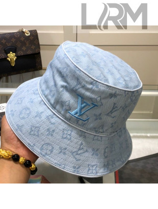 Louis Vuitton Monogram Denim Bucket Hat Blue 2021