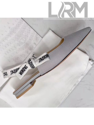 Dior J'Adior Slingback Flats in Technical Fabric Grey 2020 