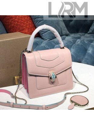 Bvlgari Serpenti Forever Mini Top Handle Bag Pastel Pink/Blue 2021
