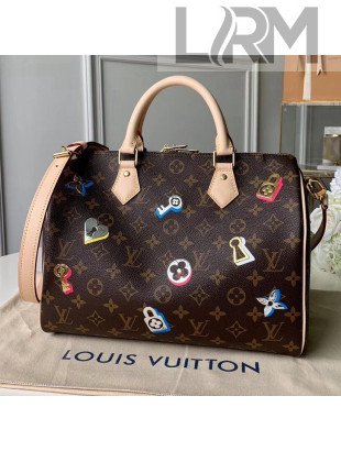 Louis Vuitton Monogram Canvas Love Lock Speedy Bandoulière 30 Bag M44365 2019