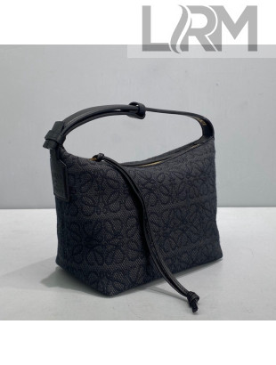 Loewe Small Cubi bag in Anagram jacquard and calfskin Dark Grey 2021