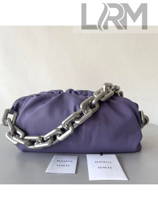 Bottega Veneta The Chain Pouch Bag with Square Ring Chain Strap Lavender Purple 2021