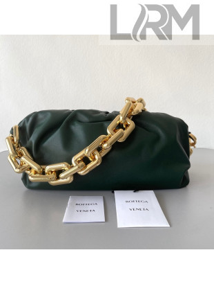 Bottega Veneta The Chain Pouch Bag with Square Ring Chain Strap Raintree Green 2021