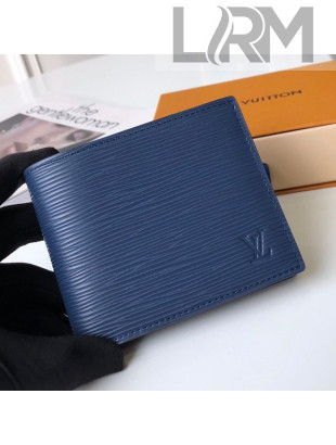 Louis Vuitton Men's Amerigo Wallet in Blue Epi Leather M62046 2020