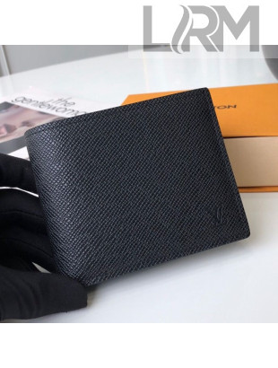Louis Vuitton Men's Amerigo Wallet in Black Grained Leather M62045 2020