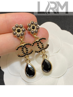 Chanel Bloom Earrings Black 2021 110904