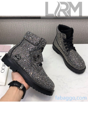 Jimmy Choo JC X TIMBERLAND/F Boots with Crystal Black 2020