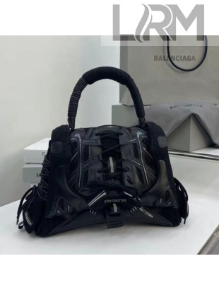 Balenciaga Hourglass SneakerHead Small/Medium Top Handle Bag Black 2021