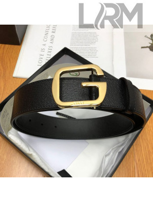 Gucci Calfskin Belt 38mm with Single G Buckle Black/Gold 2019