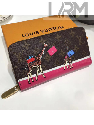 Louis Vuitton Monogram Canvas Zippy Wallet M62085 Giraffes 2017