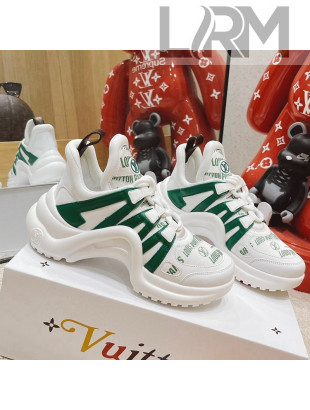 Louis Vuitton LV Archlight Signature Print Sneakers White/Green 2021