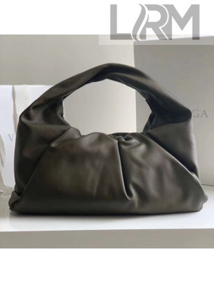 Bottega Veneta Small BV Jodie Leather Hobo Bag Dark Green 2020